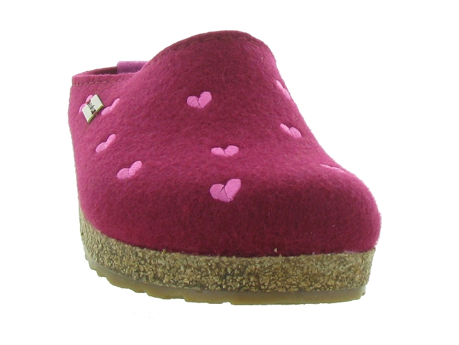 chaussons et pantoufles - Mules Sabots - femme - Feutrine - Rose - Haflinger4781104_3