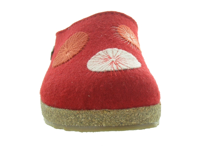 chaussons et pantoufles - Mules Sabots - femme - Feutrine - Rouge - Haflinger4781202_3