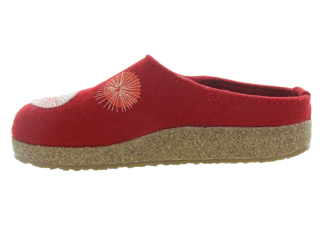 chaussons et pantoufles - Mules Sabots - femme - Feutrine - Rouge - Haflinger4781202_4