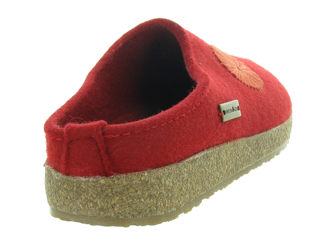 chaussons et pantoufles - Mules Sabots - femme - Feutrine - Rouge - Haflinger4781202_5