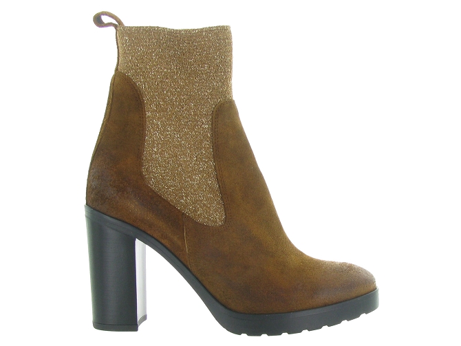 bottines et boots - Santiag - femme - Nubuck - Marron - Minka design4789401_2