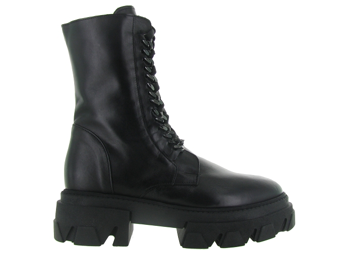 bottines et boots - Motardes & Rock and roll - femme - Cuir - Noir - Impicci4790801_2