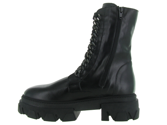 bottines et boots - Motardes & Rock and roll - femme - Cuir - Noir - Impicci4790801_4