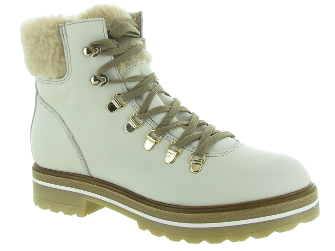 apres ski bottes fourrees - Botte de neige - femme - Cuir - Blanc - Nicola benson franzini