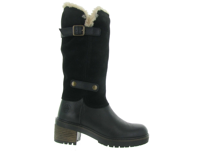 apres ski bottes fourrees - Botte de neige - femme - Cuir - Noir - Isba4797901_2