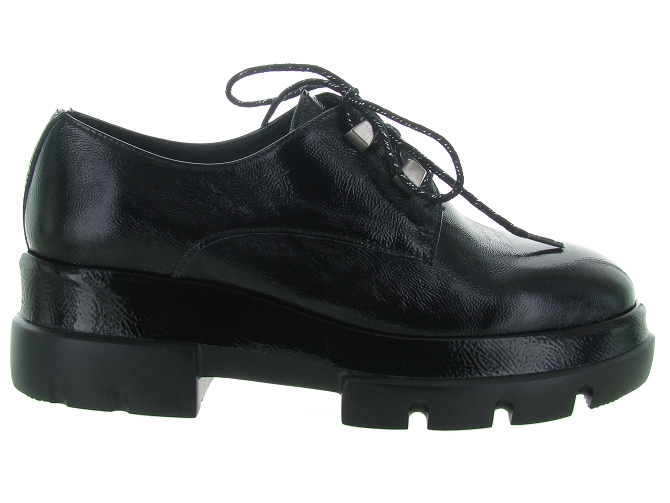 chaussures a lacets - Derby chic - femme - Cuir - Noir - Qootum4799001_2