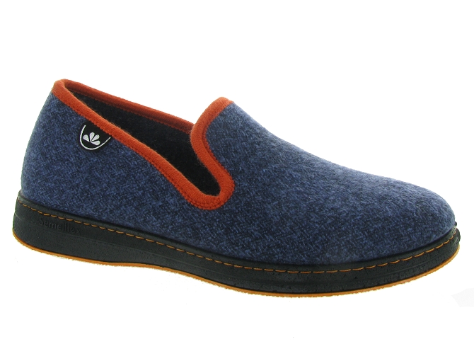 chaussons et pantoufles - Charentaises Hiver - homme - Synthétique - Bleu - Semelflex