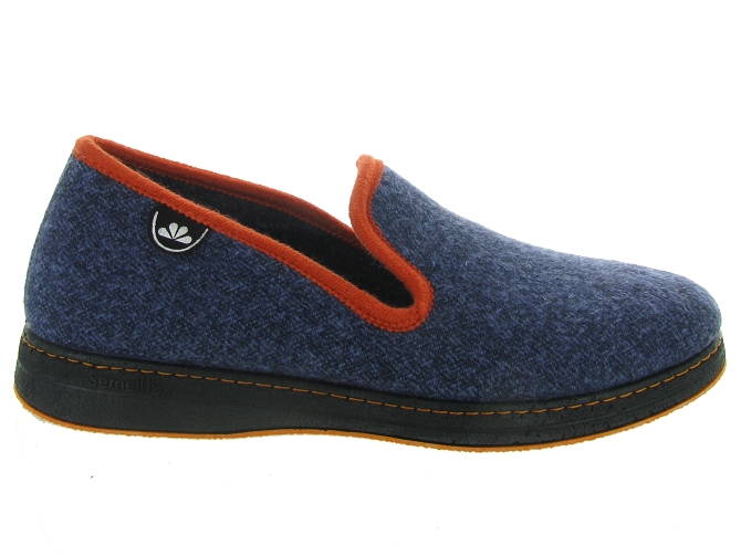 chaussons et pantoufles - Charentaises Hiver - homme - Synthétique - Bleu - Semelflex4801501_2