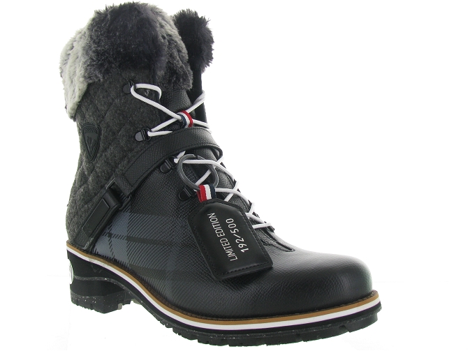 apres ski bottes fourrees - Chaussure neige - femme - Cuir - Noir - Rossignol