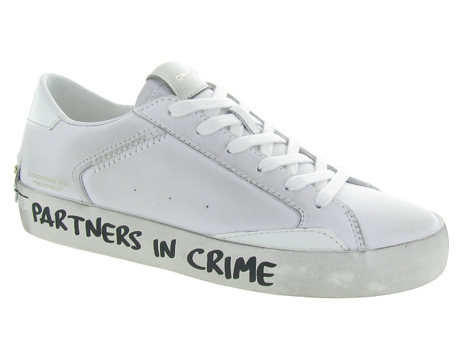 baskets et sneakers - Tendance - femme - Cuir - Blanc - Crime london