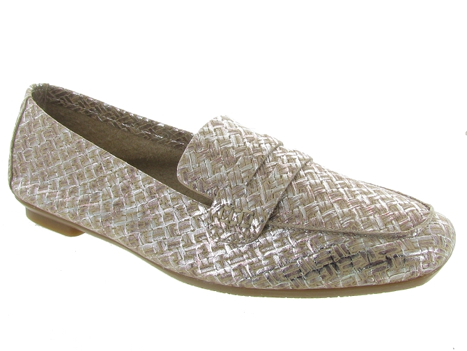 mocassins - Elégant - femme - Cuir - Gris - Reqins