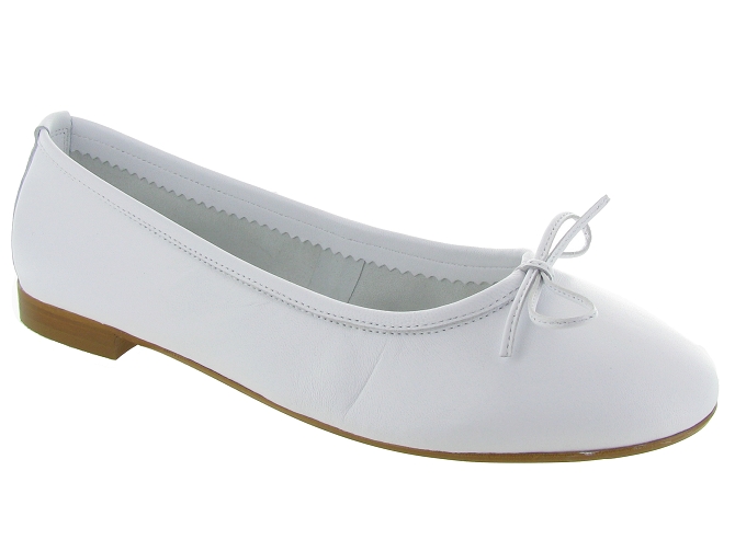 ballerines - Ballerine plate - femme - Cuir - Blanc - Reqins