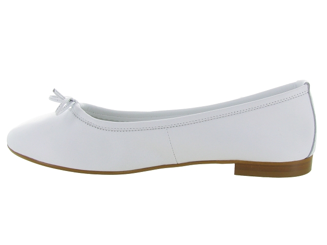 ballerines - Ballerine plate - femme - Cuir - Blanc - Reqins4832001_4