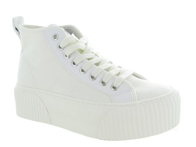 baskets et sneakers - Confort - femme - Cuir - Blanc - No name