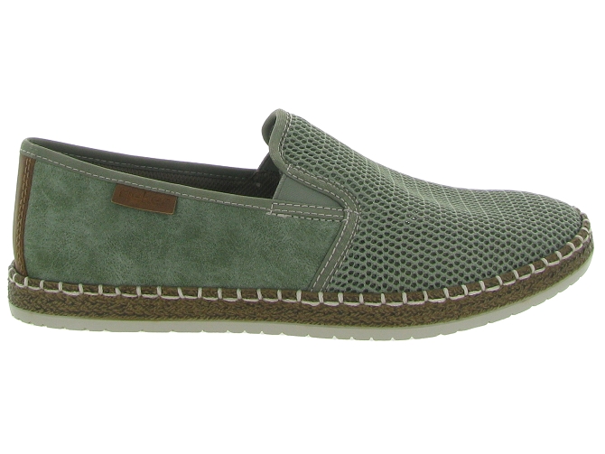 mocassins -  - homme - Toile Jean - Vert - Rieker4842602_2