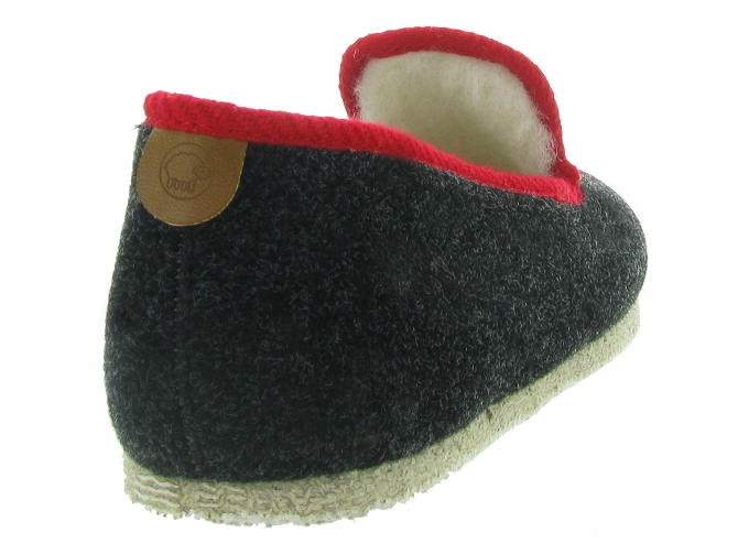 Chausse mouton chaussons et pantoufles tweed exterieur noir4846501_5