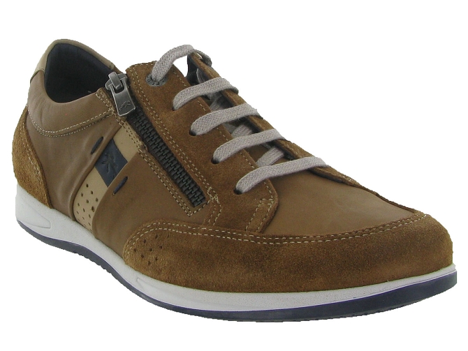 chaussures a lacets - Confort et décontracté - homme - Cuir - Marron - Fluchos