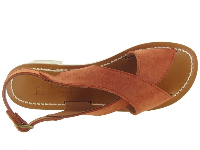 sandales et nu pieds - Confort - femme - Cuir - Rouge - K.jacques4853102_3