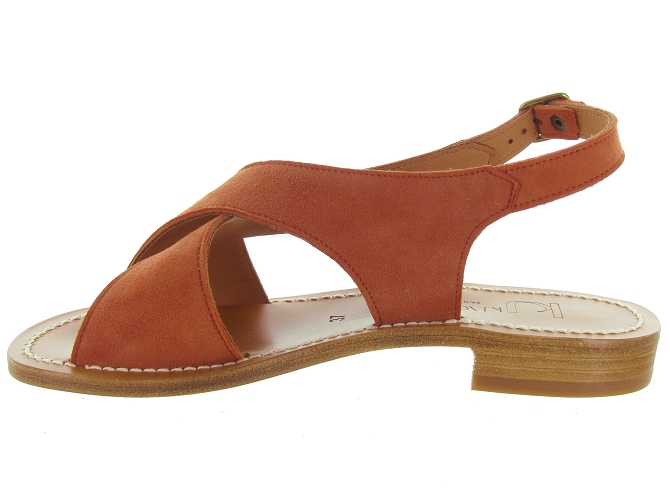 sandales et nu pieds - Confort - femme - Cuir - Rouge - K.jacques4853102_4