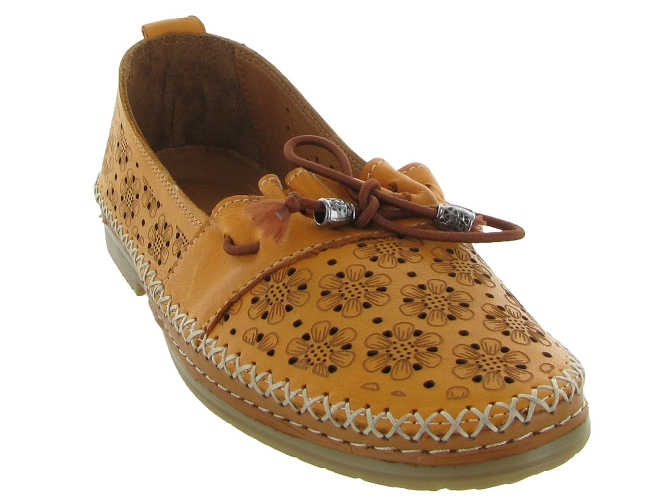 mocassins - Décontracté - femme - Cuir - Orange - Madory4853903_3