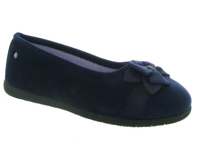 chaussons et pantoufles - Ballerines - femme - Toile Jean - Bleu - Isotoner4855001_2