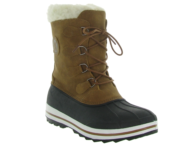 apres ski bottes fourrees - Bottes Canadiennes - homme - Synthétique - Beige - Kimberfeel