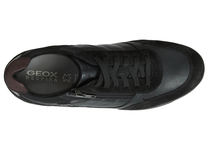 chaussures a lacets - Confort et décontracté - homme - Cuir - Noir - Geox4864101_3