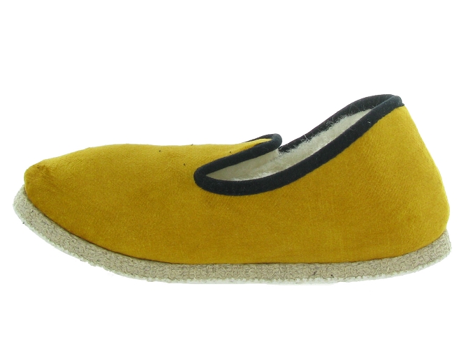 chaussons et pantoufles - Charentaise - femme - Toile Jean - Jaune - Rondinaud4864801_3