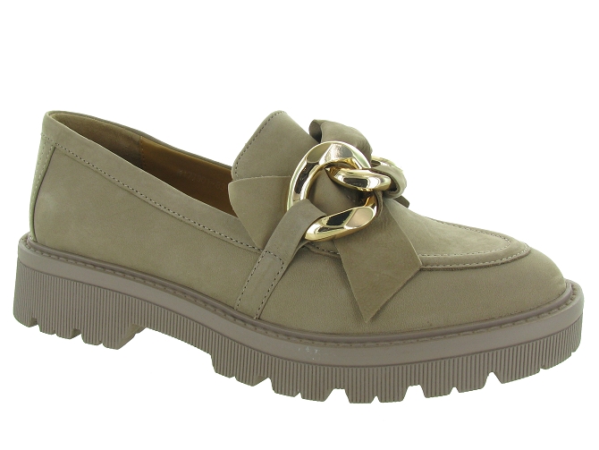 mocassins - Elégant - femme - Cuir - Beige - Regarde le ciel...