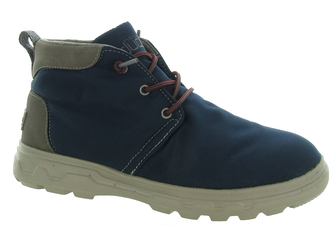 chaussures a lacets - Confort et décontracté - homme - Synthétique - Bleu - Hey dude