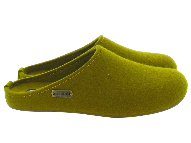 chaussons et pantoufles - Mules Sabots - femme - Feutrine - Jaune - Haflinger4874901_2