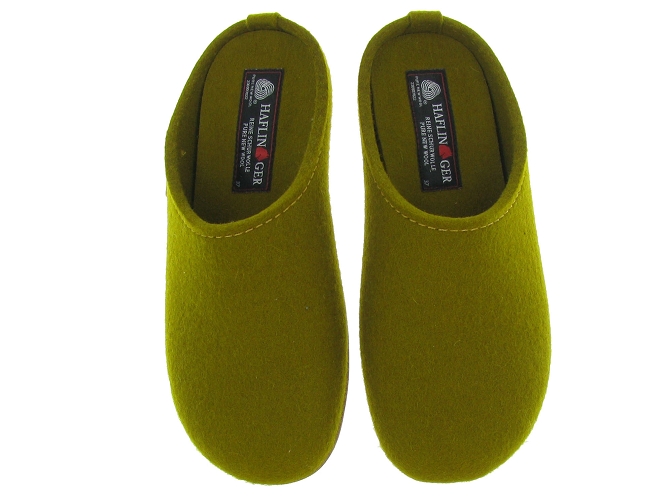 chaussons et pantoufles - Mules Sabots - femme - Feutrine - Jaune - Haflinger4874901_3