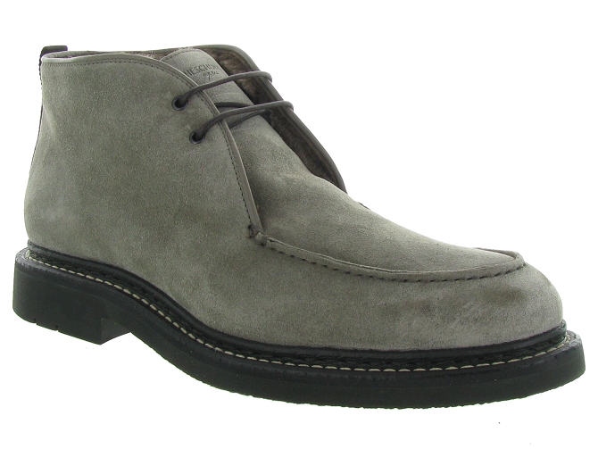 chaussures a lacets - Cérémonie - homme - Nubuck - Gris - Heschung