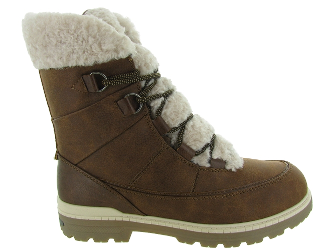 apres ski bottes fourrees - Chaussure neige - femme - Synthétique - Marron - Kimberfeel4877601_2