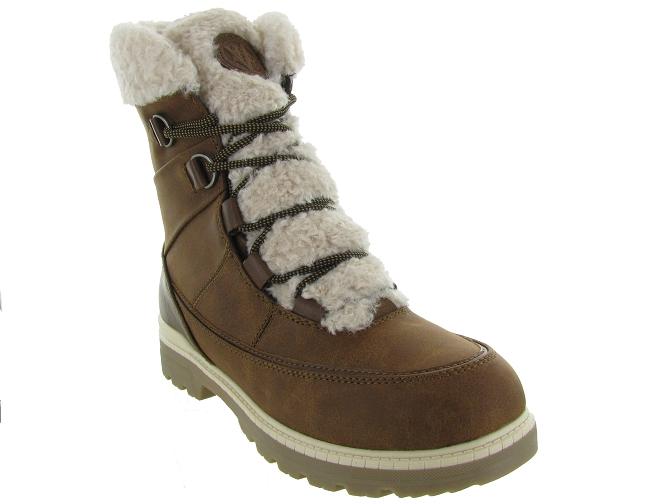 apres ski bottes fourrees - Chaussure neige - femme - Synthétique - Marron - Kimberfeel4877601_3