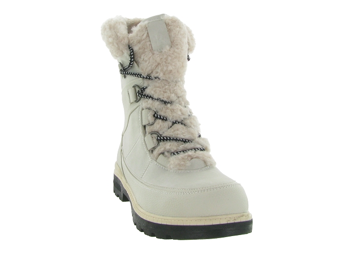 apres ski bottes fourrees - Chaussure neige - femme - Synthétique - Beige - Kimberfeel4877603_3