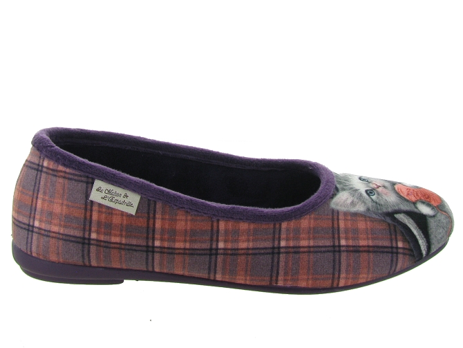 chaussons et pantoufles - Ballerines - femme - Toile Jean - Violet - La maison de l espadrille4878601_2