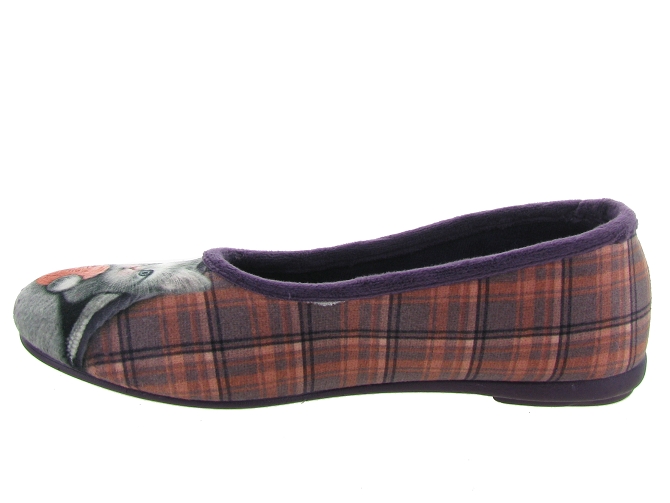 chaussons et pantoufles - Ballerines - femme - Toile Jean - Violet - La maison de l espadrille4878601_4