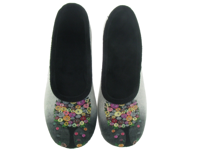 chaussons et pantoufles - Ballerines - femme - Toile Jean - Noir - La maison de l espadrille