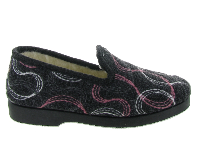 chaussons et pantoufles - Charentaise - femme - Synthétique - Noir - La maison de l espadrille4879801_2