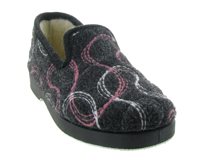 chaussons et pantoufles - Charentaise - femme - Synthétique - Noir - La maison de l espadrille4879801_3