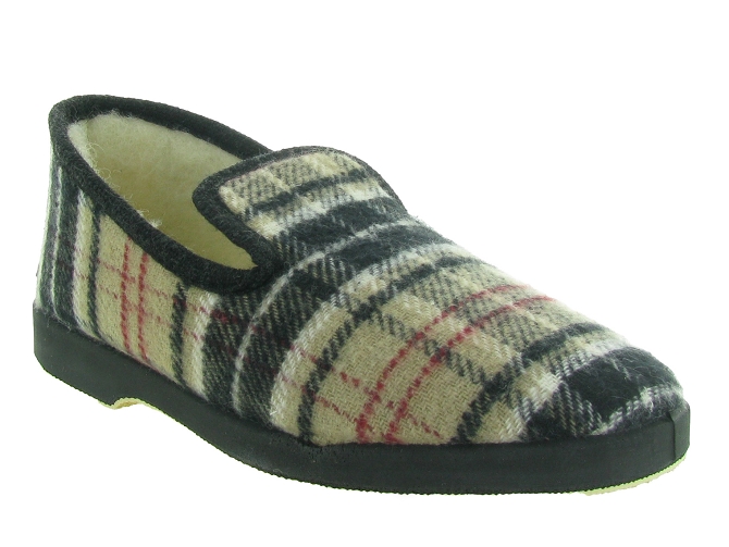 chaussons et pantoufles - Charentaises Hiver - homme - Synthétique - Noir - La maison de l espadrille