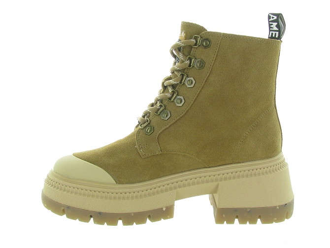 bottines et boots - Motardes & Rock and roll - femme - Cuir - Beige - No name4882201_4