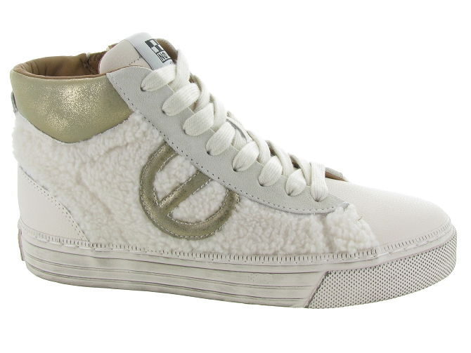 baskets et sneakers - Montante - femme - Cuir - Blanc - No name4882801_2