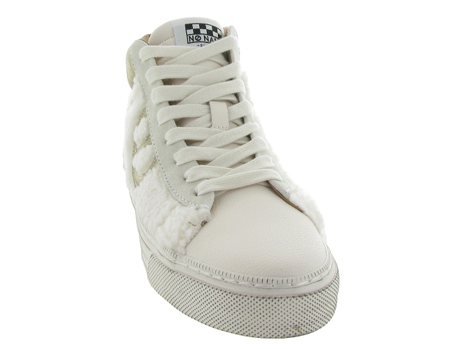 baskets et sneakers - Montante - femme - Cuir - Blanc - No name4882801_3