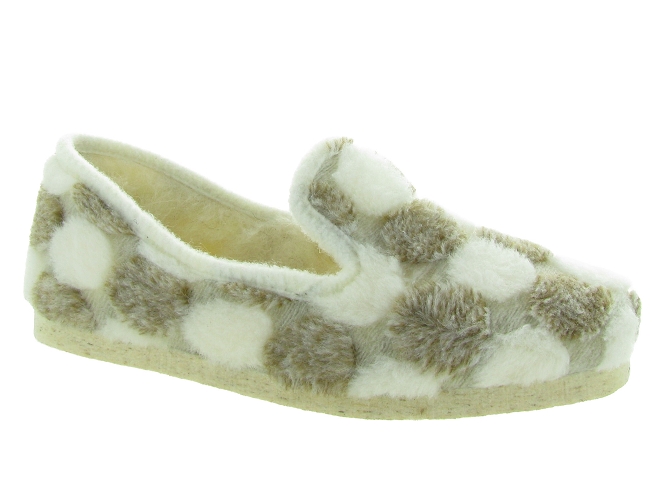 chaussons et pantoufles - Charentaise - femme - Synthétique - Beige - Chiceasy