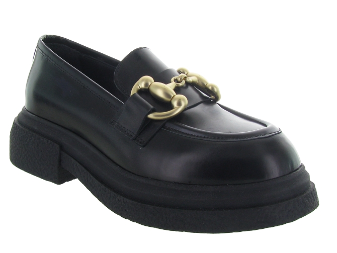 mocassins - Elégant - femme - Cuir - Noir - Semerdjian