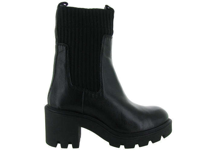 bottines et boots - Motardes & Rock and roll - femme - Cuir - Noir - Inuovo4899601_2