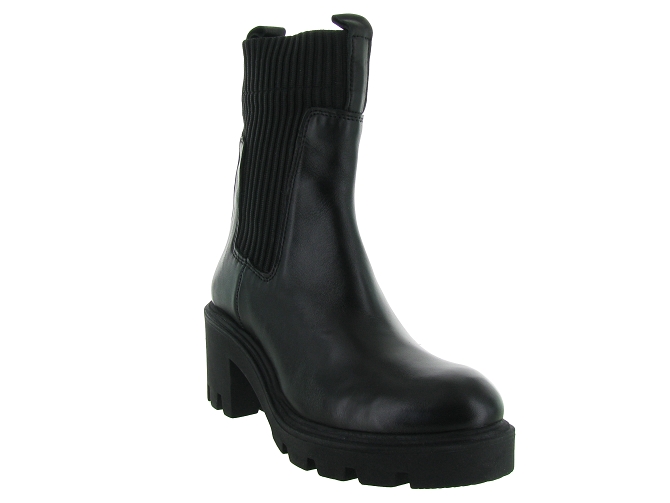 bottines et boots - Motardes & Rock and roll - femme - Cuir - Noir - Inuovo4899601_3