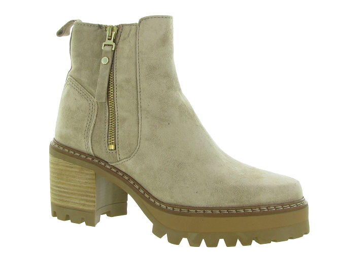 bottines et boots - Casual - femme - Nubuck - Beige - Alpe